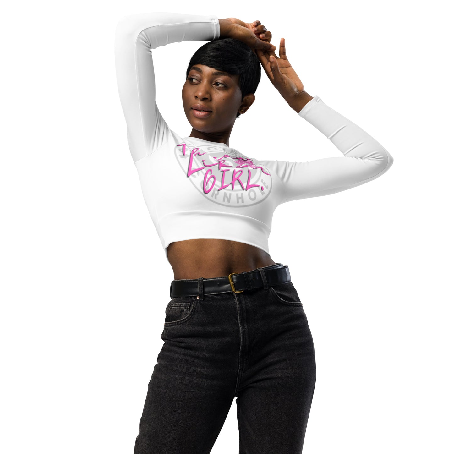 long-sleeve crop top