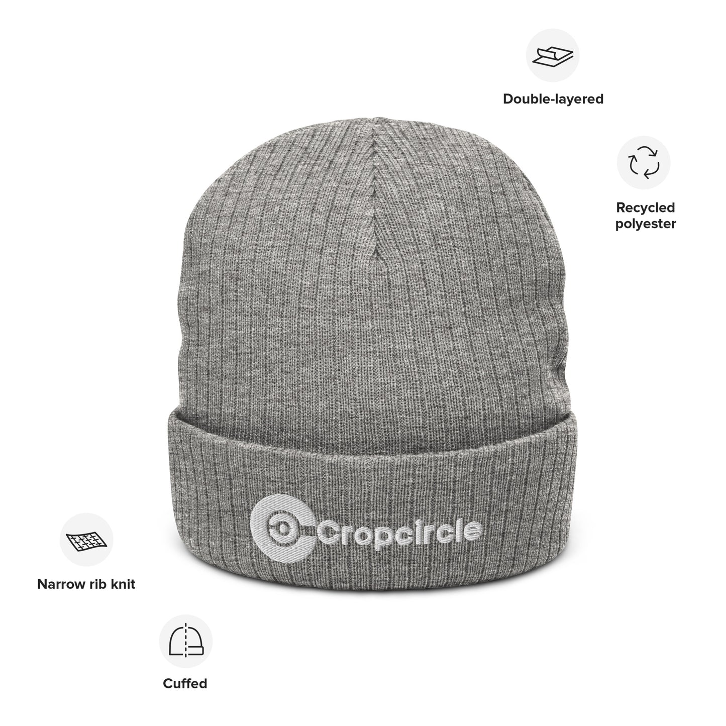 Ribbed knit beanie
